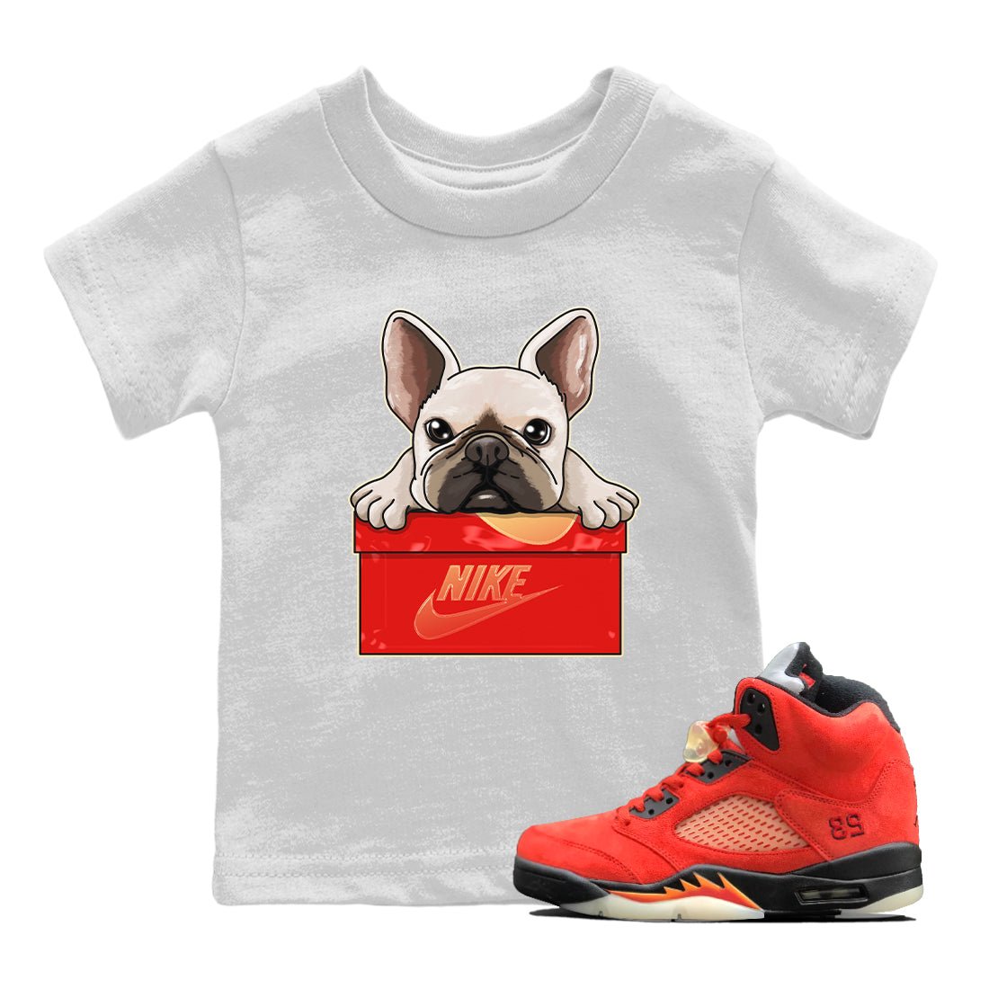 Jordan 5 Mars For Her Sneaker Match Tees French Bulldog Sneaker Tees Jordan 5 Mars For Her Sneaker Release Tees Kids Shirts