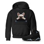 Air Jordan 7 Chambray shirt to match jordans French Bulldog sneaker tees AJ7 Chambray SNRT Sneaker Release Tees Baby Toddler Black 1 T-Shirt