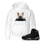 Air Jordan 7 Chambray shirt to match jordans French Bulldog sneaker tees AJ7 Chambray SNRT Sneaker Release Tees Baby Toddler White 1 T-Shirt