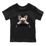 Air Jordan 7 Chambray shirt to match jordans French Bulldog sneaker tees AJ7 Chambray SNRT Sneaker Release Tees Baby Toddler Black 2 T-Shirt