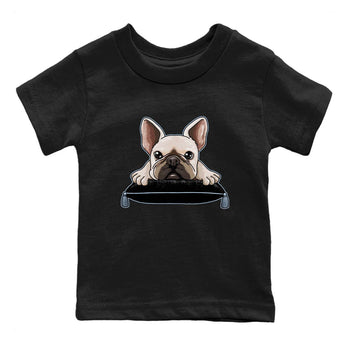 Air Jordan 7 Chambray shirt to match jordans French Bulldog sneaker tees AJ7 Chambray SNRT Sneaker Release Tees Baby Toddler Black 2 T-Shirt