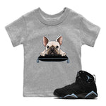 Air Jordan 7 Chambray shirt to match jordans French Bulldog sneaker tees AJ7 Chambray SNRT Sneaker Release Tees Baby Toddler Heather Grey 1 T-Shirt