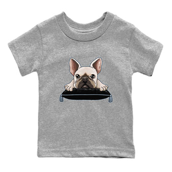 Air Jordan 7 Chambray shirt to match jordans French Bulldog sneaker tees AJ7 Chambray SNRT Sneaker Release Tees Baby Toddler Heather Grey 2 T-Shirt