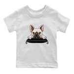 Air Jordan 7 Chambray shirt to match jordans French Bulldog sneaker tees AJ7 Chambray SNRT Sneaker Release Tees Baby Toddler White 2 T-Shirt
