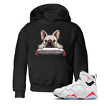 Air Jordan 7 White Infrared shirt to match jordans French Bulldog sneaker tees White Infrared 7s SNRT Sneaker Release Tees Baby Toddler Black 1 T-Shirt