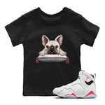 Air Jordan 7 White Infrared shirt to match jordans French Bulldog sneaker tees White Infrared 7s SNRT Sneaker Release Tees Baby Toddler Black 1 T-Shirt
