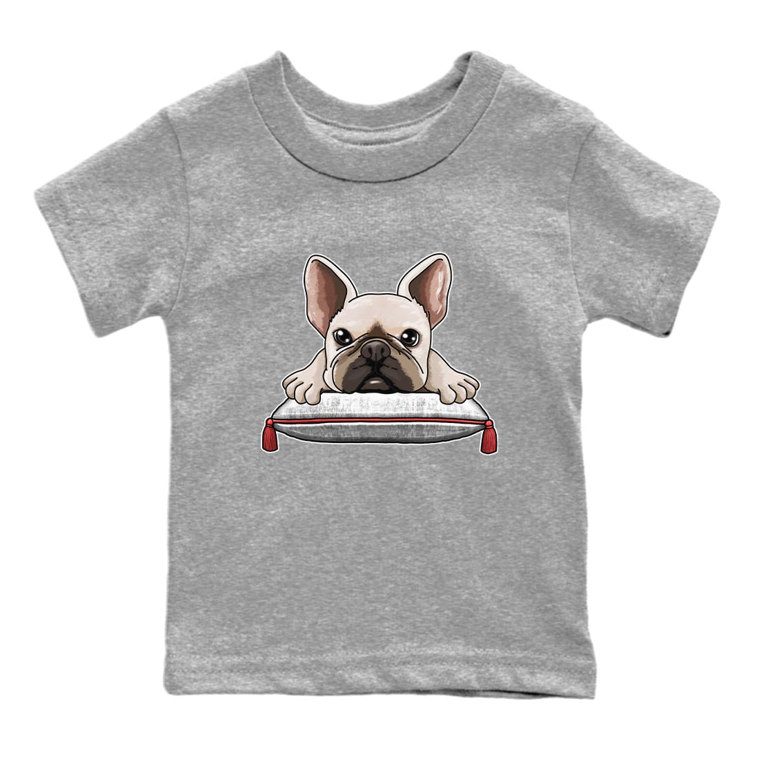 Air Jordan 7 White Infrared shirt to match jordans French Bulldog sneaker tees White Infrared 7s SNRT Sneaker Release Tees Baby Toddler Heather Grey 2 T-Shirt