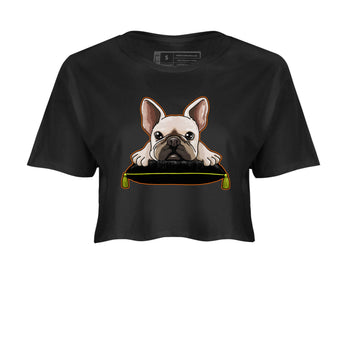 Dunk Mid Premium shirt to match jordans French Bulldog sneaker tees Dunk Mid Halloween SNRT Sneaker Tees Sneaker Matching Clothing Brand Black 2 Crop T-Shirt