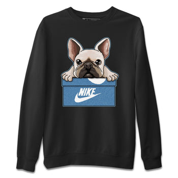 Jordan 1 Denim Sneaker Match Tees French Bulldog Sneaker Tees Jordan 1 Denim Sneaker Release Tees Unisex Shirts