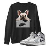 Jordan 1 Light Smoke Grey Sneaker Match Tees French Bulldog Sneaker Tees Jordan 1 Light Smoke Grey Sneaker Release Tees Unisex Shirts