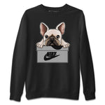 Jordan 1 Light Smoke Grey Sneaker Match Tees French Bulldog Sneaker Tees Jordan 1 Light Smoke Grey Sneaker Release Tees Unisex Shirts