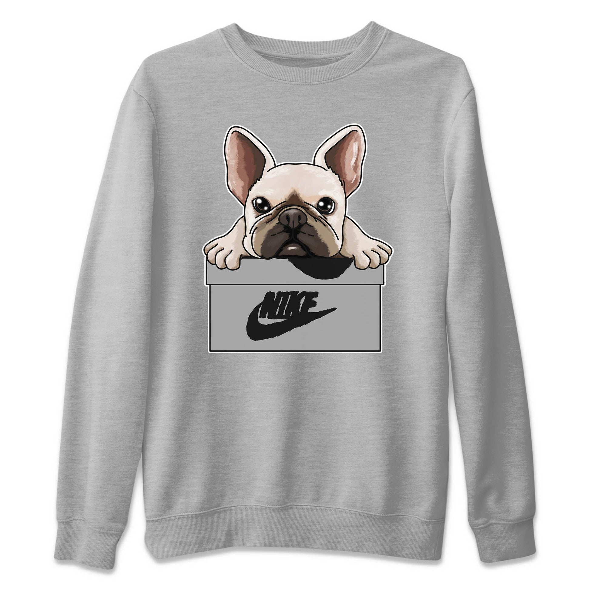 Jordan 1 Light Smoke Grey Sneaker Match Tees French Bulldog Sneaker Tees Jordan 1 Light Smoke Grey Sneaker Release Tees Unisex Shirts