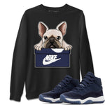 Jordan 11 Midnight Navy Sneaker Match Tees French Bulldog Sneaker Tees Jordan 11 Midnight Navy Sneaker Release Tees Unisex Shirts