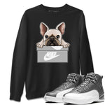 Jordan 12 Stealth Sneaker Match Tees French Bulldog Sneaker Tees Jordan 12 Stealth Sneaker Release Tees Unisex Shirts