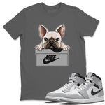 Jordan 1 Light Smoke Grey Sneaker Match Tees French Bulldog Sneaker Tees Jordan 1 Light Smoke Grey Sneaker Release Tees Unisex Shirts