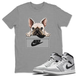Jordan 1 Light Smoke Grey Sneaker Match Tees French Bulldog Sneaker Tees Jordan 1 Light Smoke Grey Sneaker Release Tees Unisex Shirts