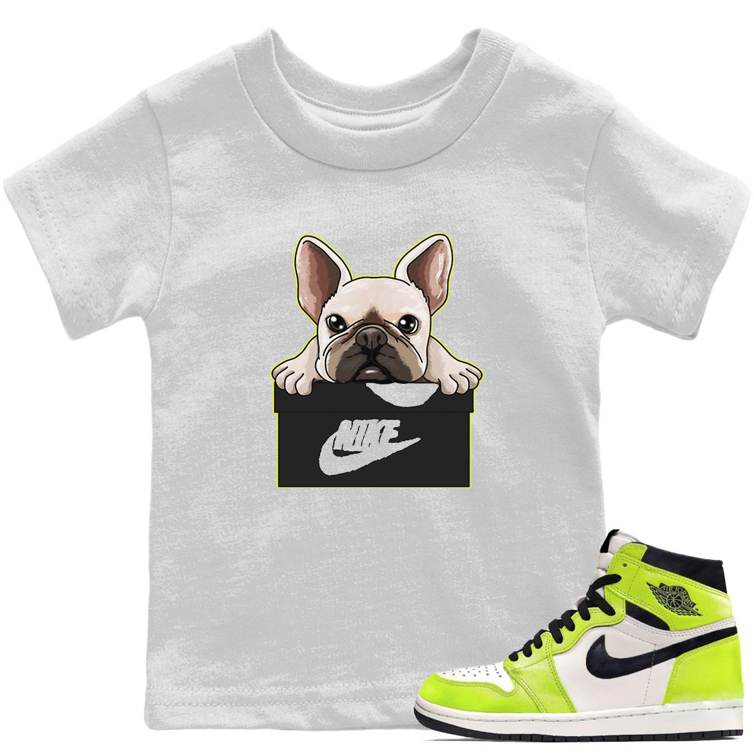 Jordan 1 Visionaire Sneaker Match Tees French Bulldog Sneaker Tees Jordan 1 Visionaire Sneaker Release Tees Kids Shirts