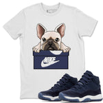 Jordan 11 Midnight Navy Sneaker Match Tees French Bulldog Sneaker Tees Jordan 11 Midnight Navy Sneaker Release Tees Unisex Shirts