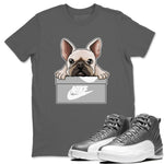 Jordan 12 Stealth Sneaker Match Tees French Bulldog Sneaker Tees Jordan 12 Stealth Sneaker Release Tees Unisex Shirts