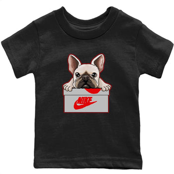 Jordan 3 Fire Red Sneaker Match Tees French Bulldog Sneaker Tees Jordan 3 Fire Red Sneaker Release Tees Kids Shirts