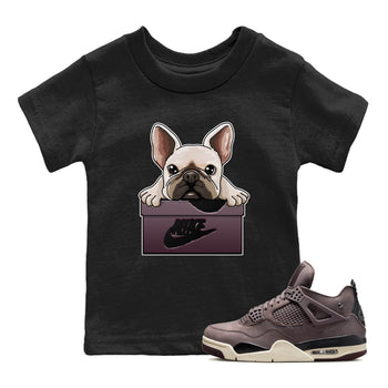 Jordan 4 A Ma Maniere Sneaker Match Tees French Bulldog Sneaker Tees Jordan 4 A Ma Maniere Sneaker Release Tees Kids Shirts