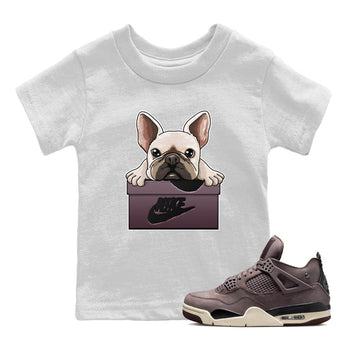 Jordan 4 A Ma Maniere Sneaker Match Tees French Bulldog Sneaker Tees Jordan 4 A Ma Maniere Sneaker Release Tees Kids Shirts