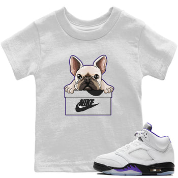 Jordan 5 Concord Sneaker Match Tees French Bulldog Sneaker Tees Jordan 5 Concord Sneaker Release Tees Kids Shirts