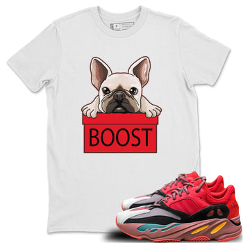 Yeezy 700 Hi-Res Red Sneaker Match Tees French Bulldog Sneaker Tees Yeezy 700 Hi-Res Red Sneaker Release Tees Unisex Shirts