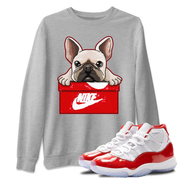 Jordan 11 Cherry Sneaker Match Tees French Bullodg Sneaker Tees Jordan 11 Cherry Sneaker Release Tees Unisex Shirts