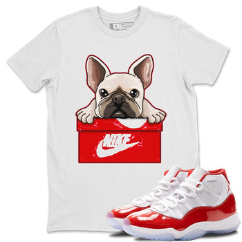 Jordan 11 Cherry Sneaker Match Tees French Bullodg Sneaker Tees Jordan 11 Cherry Sneaker Release Tees Unisex Shirts