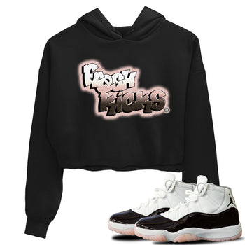 11s Neapolitan sneaker shirt to match jordans Fresh Kicks sneaker tees Air Jordan 11 Neapolitan SNRT Sneaker Tees Sneaker Matching Clothing Brand Black 1 Crop T-Shirt