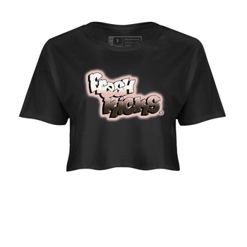 11s Neapolitan sneaker shirt to match jordans Fresh Kicks sneaker tees Air Jordan 11 Neapolitan SNRT Sneaker Tees Sneaker Matching Clothing Brand Black 2 Crop T-Shirt