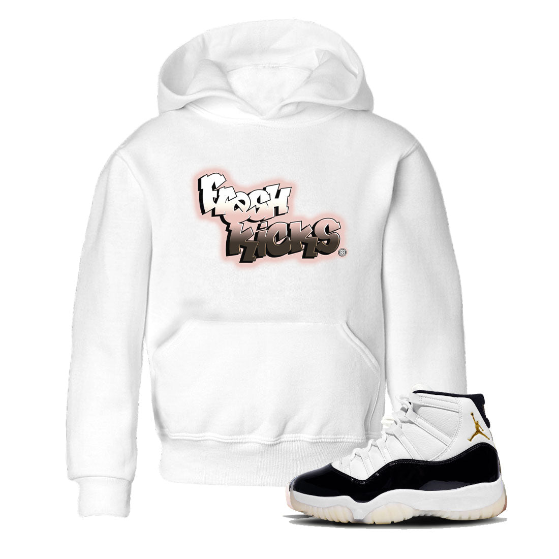 11s Neapolitan sneaker shirt to match jordans Fresh Kicks sneaker tees Air Jordan 11 Neapolitan SNRT Sneaker Tees Sneaker Matching Clothing Brand Baby Toddler White 1 T-Shirt