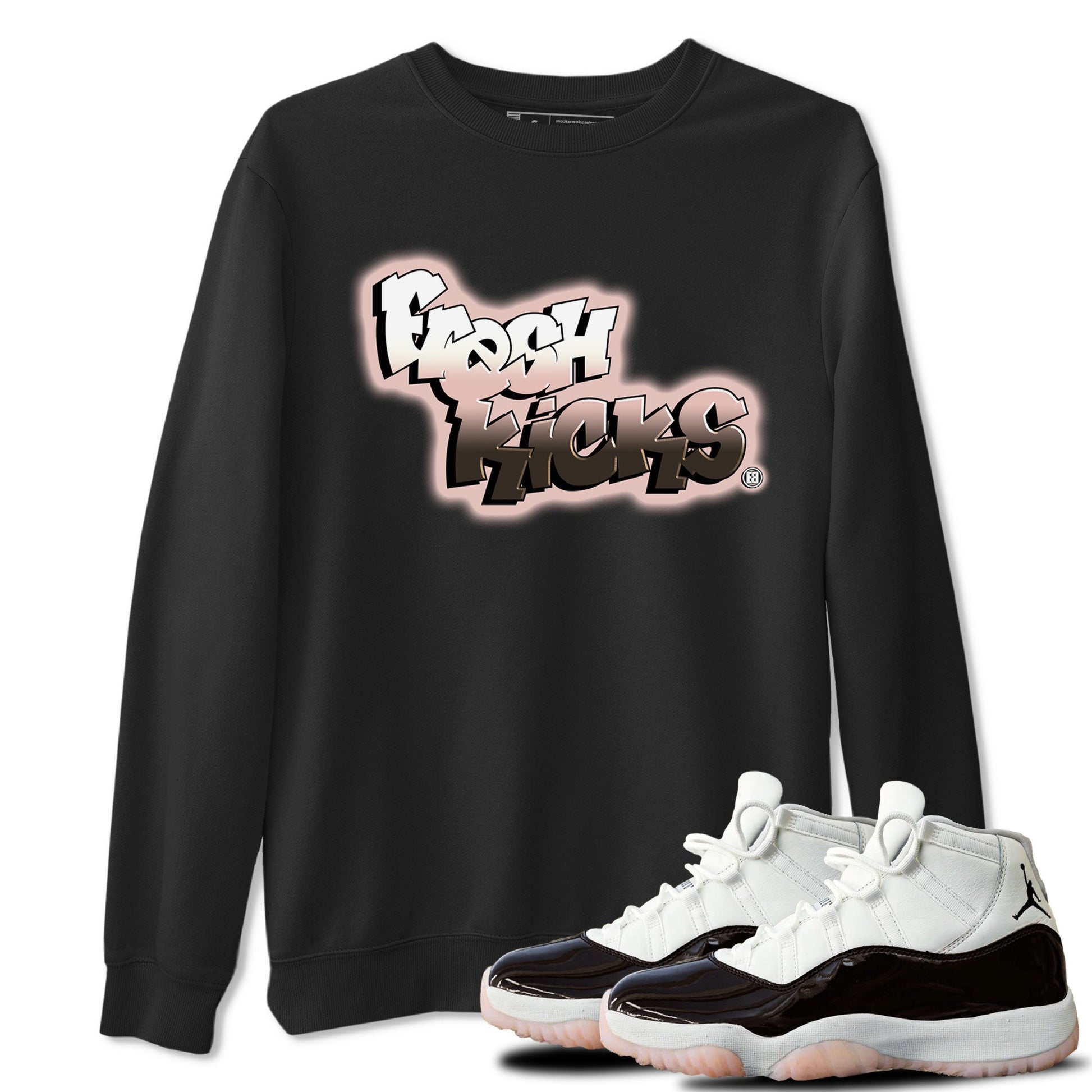 11s Neapolitan sneaker shirt to match jordans Fresh Kicks sneaker tees Air Jordan 11 Neapolitan SNRT Sneaker Tees Sneaker Matching Clothing Brand Unisex Sneaker Tee Black 1 T-Shirt