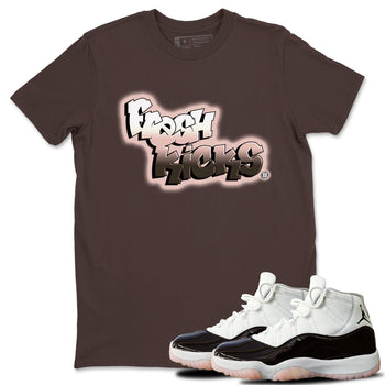 11s Neapolitan sneaker shirt to match jordans Fresh Kicks sneaker tees Air Jordan 11 Neapolitan SNRT Sneaker Tees Sneaker Matching Clothing Brand Unisex Sneaker Tee Dark Chocolate 1 T-Shirt