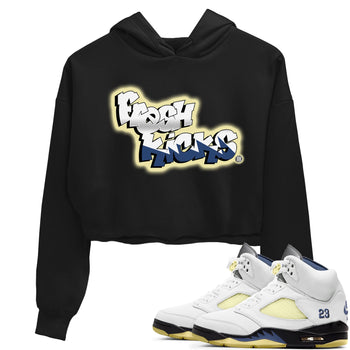 Air Jordan 5 A Ma Maniere x Photon Dust shirt to match jordans Fresh Kicks sneaker tees Air Jordan 5 x A Ma Maniere "Dawn" SNRT Sneaker Tees Sneaker Matching Clothing Brand Black 1 Crop T-Shirt