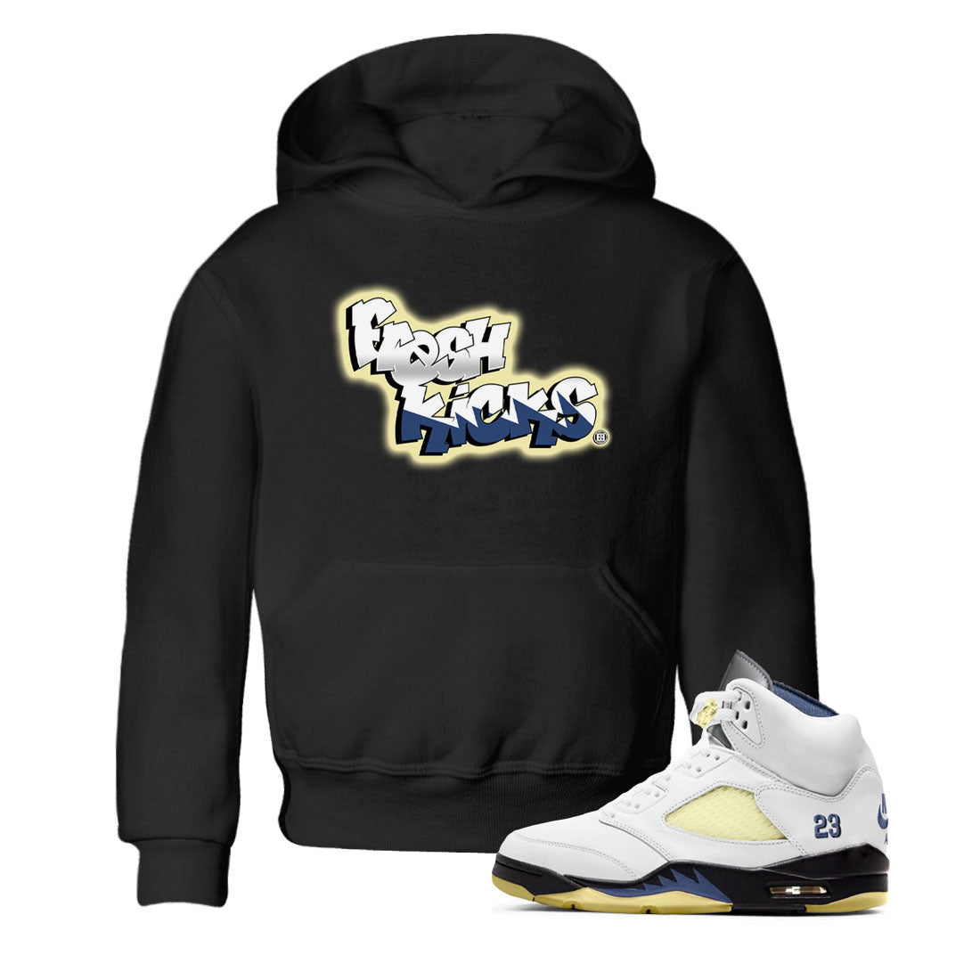 Air Jordan 5 A Ma Maniere x Photon Dust shirt to match jordans Fresh Kicks sneaker tees Air Jordan 5 x A Ma Maniere "Dawn" SNRT Sneaker Tees Sneaker Matching Clothing Brand Baby Toddler Black 1 T-Shirt