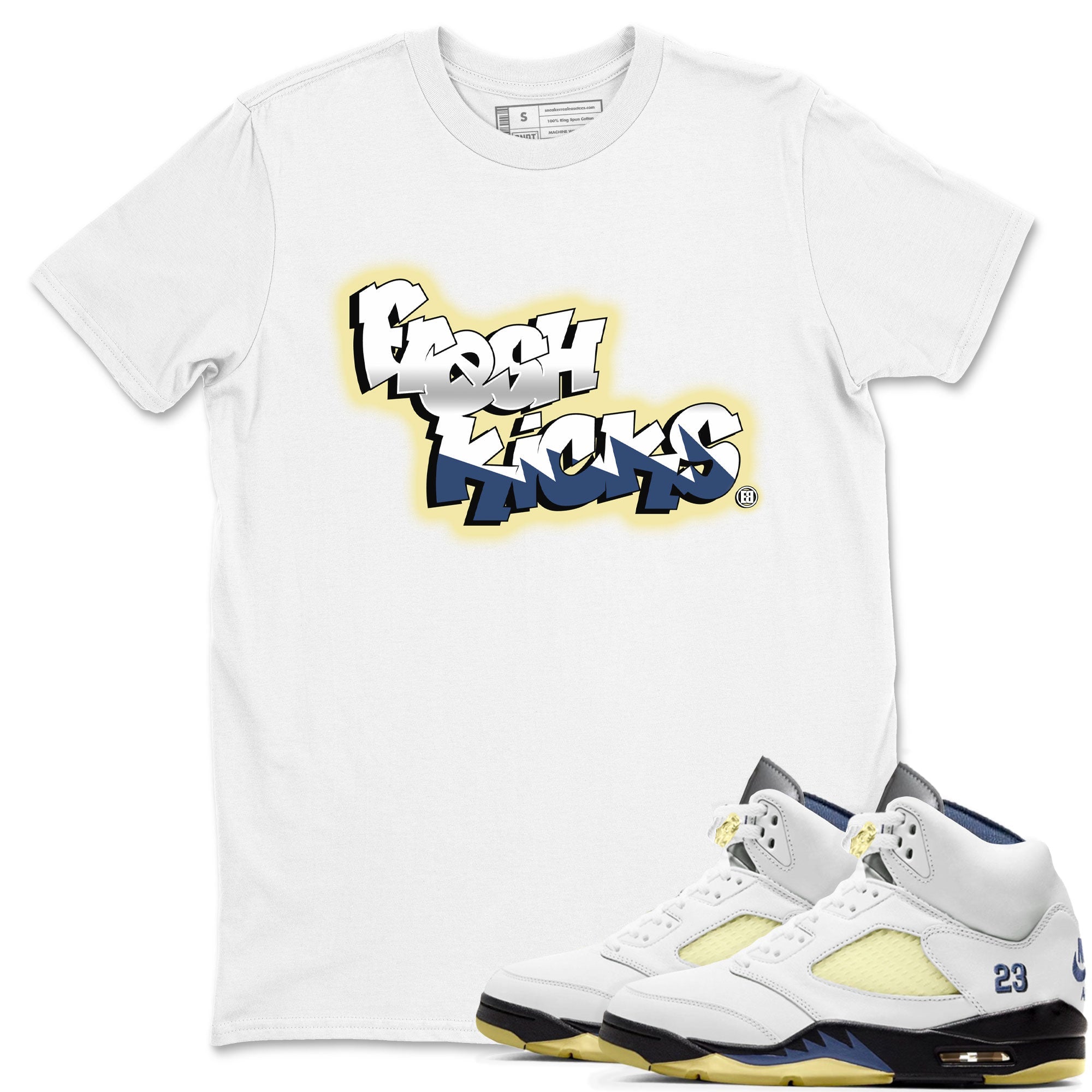 Air Jordan 5 A Ma Maniere x Photon Dust shirt to match jordans Fresh Kicks sneaker tees Air Jordan 5 x A Ma Maniere "Dawn" SNRT Sneaker Tees Sneaker Matching Clothing Brand Unisex Sneaker Tee White 1 T-Shirt