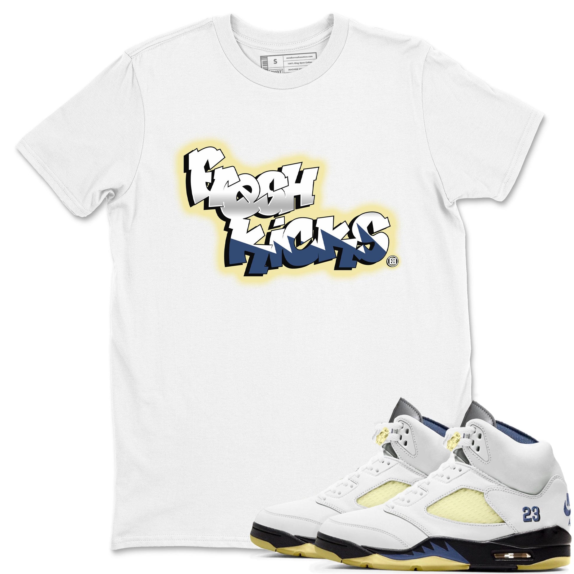 Air Jordan 5 A Ma Maniere x Photon Dust shirt to match jordans Fresh Kicks sneaker tees Air Jordan 5 x A Ma Maniere "Dawn" SNRT Sneaker Tees Sneaker Matching Clothing Brand Unisex Sneaker Tee White 1 T-Shirt