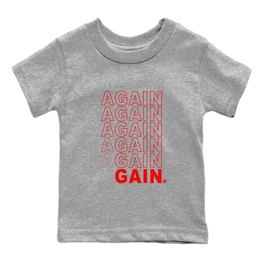 Air Jordan 1 University Red shirt to match jordans Gain Again sneaker tees Jordan 1 Low University Red SNRT Sneaker Release Tees Baby Toddler Heather Grey 2 T-Shirt