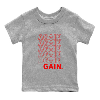 Air Jordan 1 University Red shirt to match jordans Gain Again sneaker tees Jordan 1 Low University Red SNRT Sneaker Release Tees Baby Toddler Heather Grey 2 T-Shirt