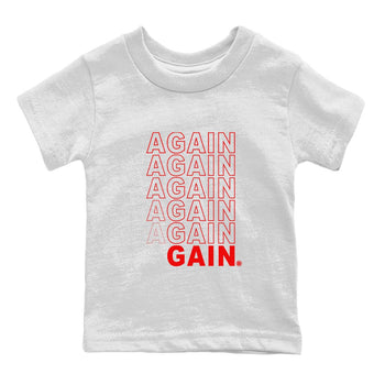 Air Jordan 1 University Red shirt to match jordans Gain Again sneaker tees Jordan 1 Low University Red SNRT Sneaker Release Tees Baby Toddler White 2 T-Shirt