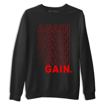 Air Jordan 1 University Red shirt to match jordans Gain Again sneaker tees Jordan 1 Low University Red SNRT Sneaker Release Tees Crew Neck Casual Unisex Black 2 T-Shirt