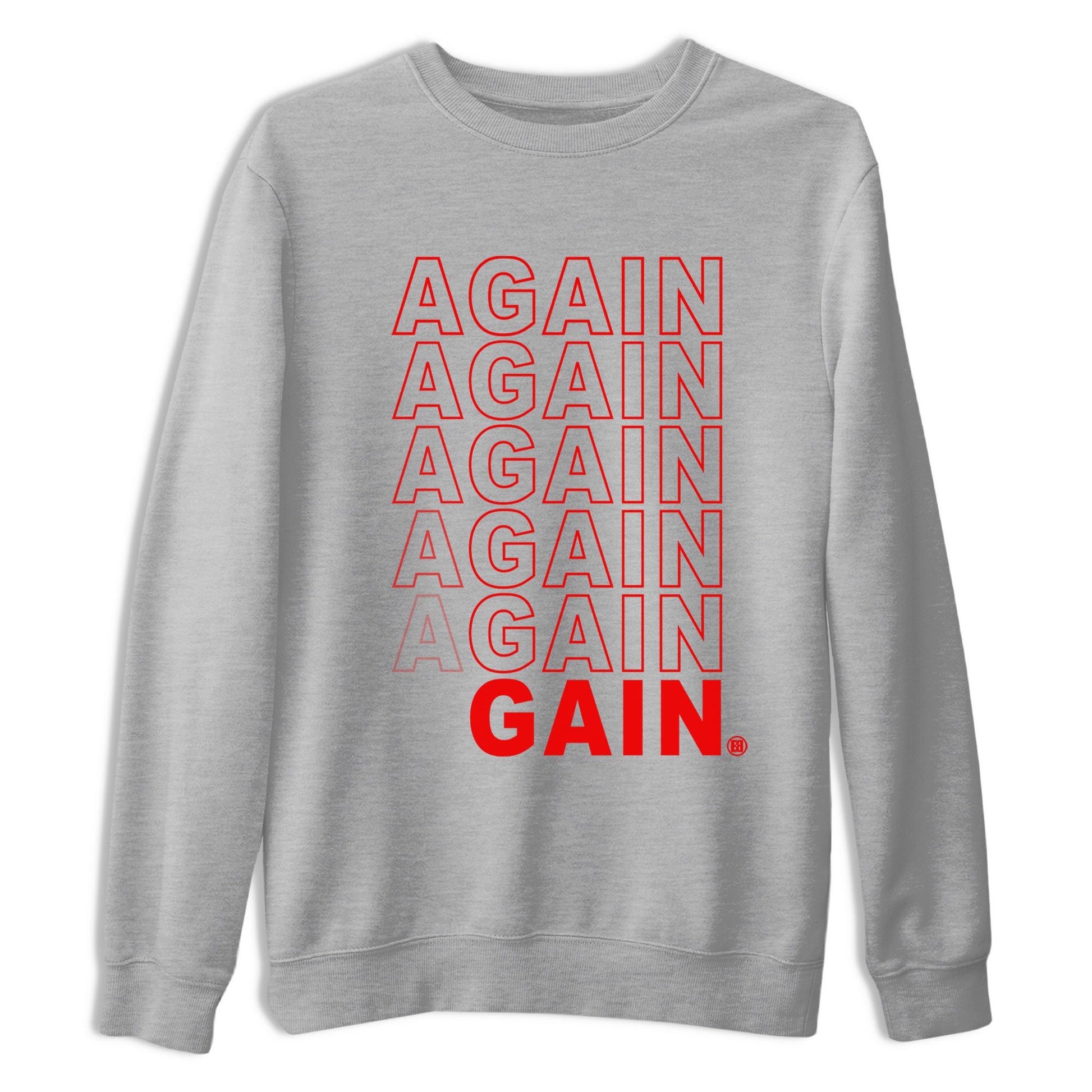 Air Jordan 1 University Red shirt to match jordans Gain Again sneaker tees Jordan 1 Low University Red SNRT Sneaker Release Tees Crew Neck Casual Unisex Heather Grey 2 T-Shirt