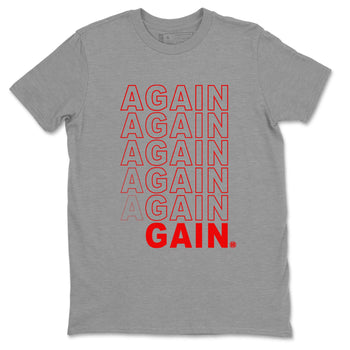 Air Jordan 1 University Red shirt to match jordans Gain Again sneaker tees Jordan 1 Low University Red SNRT Sneaker Release Tees Crew Neck Casual Unisex Heather Grey 2 T-Shirt