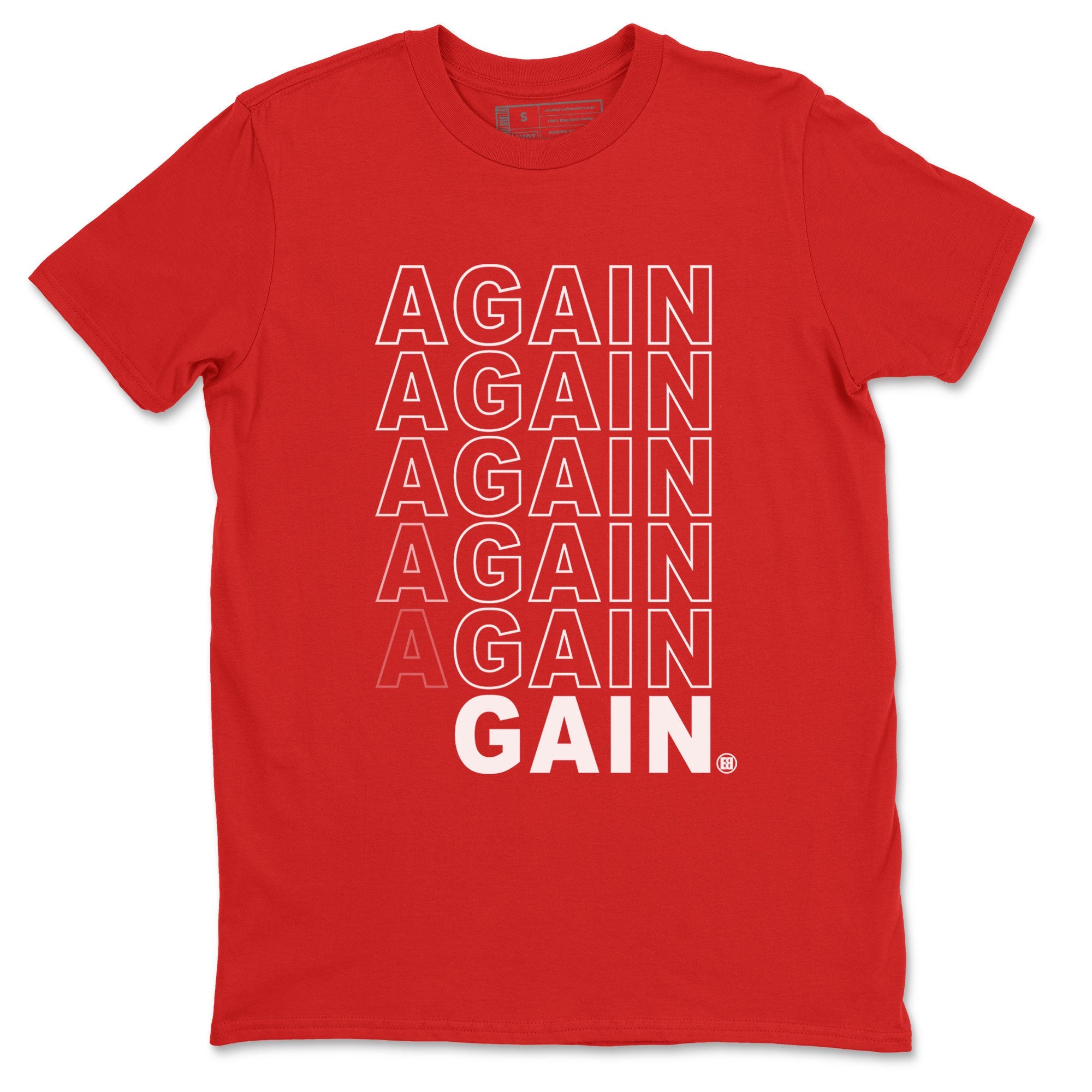 Air Jordan 1 University Red shirt to match jordans Gain Again sneaker tees Jordan 1 Low University Red SNRT Sneaker Release Tees Crew Neck Casual Unisex Red 2 T-Shirt