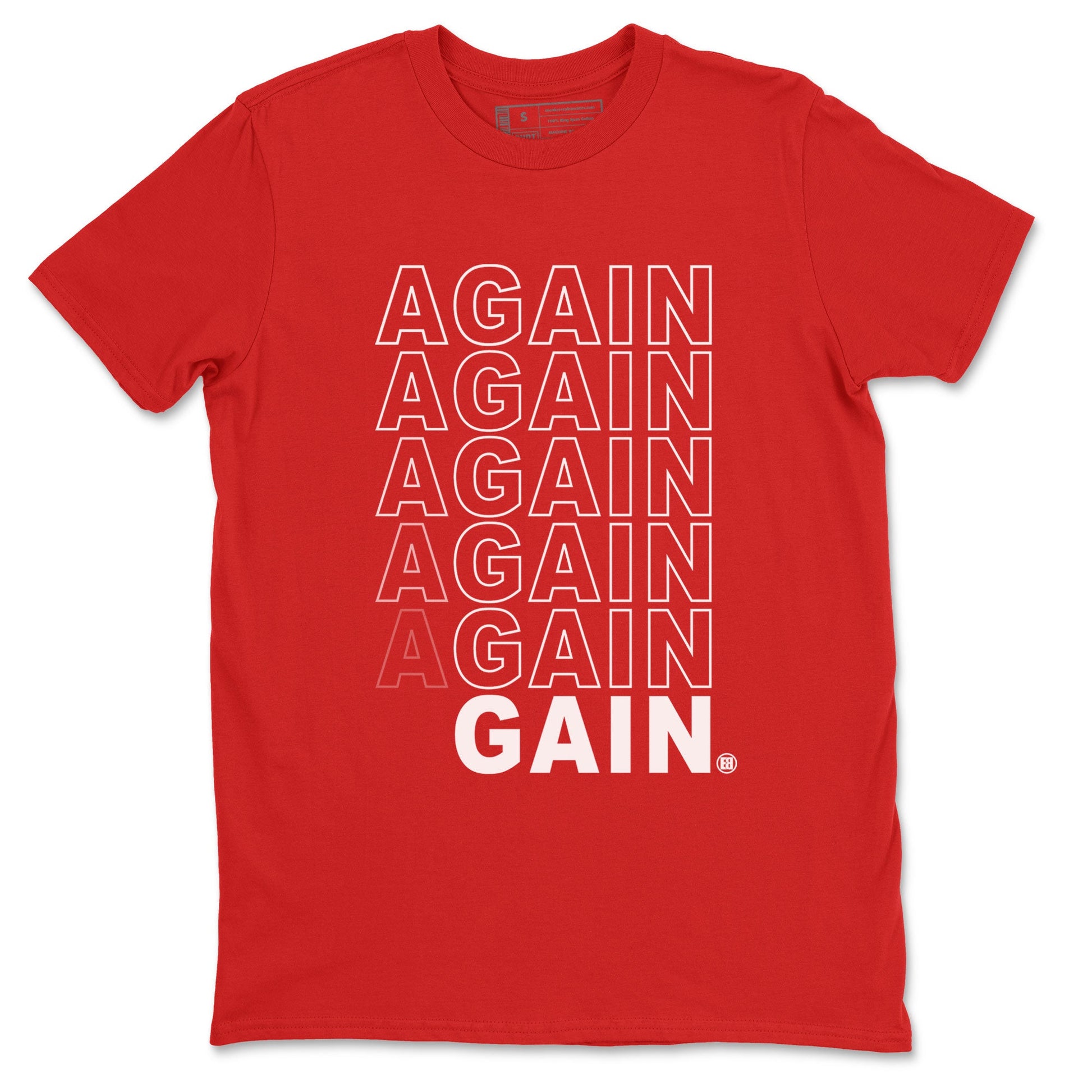 Air Jordan 1 University Red shirt to match jordans Gain Again sneaker tees Jordan 1 Low University Red SNRT Sneaker Release Tees Crew Neck Casual Unisex Red 2 T-Shirt