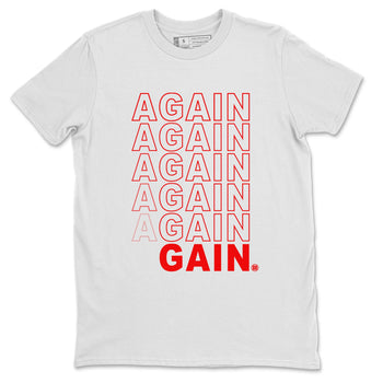 Air Jordan 1 University Red shirt to match jordans Gain Again sneaker tees Jordan 1 Low University Red SNRT Sneaker Release Tees Crew Neck Casual Unisex White 2 T-Shirt