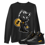 Jordan 12 Black Taxi Sneaker Match Tees Gangster Cat Sneaker Tees Jordan 12 Black Taxi Sneaker Release Tees Unisex Shirts