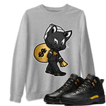 Jordan 12 Black Taxi Sneaker Match Tees Gangster Cat Sneaker Tees Jordan 12 Black Taxi Sneaker Release Tees Unisex Shirts